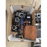 A LARGE ASSORTMENT OF CAMERAS TO INCLUDE NIKON, LUMIX AND CANON (MAINLY FOR SPARES AND REPAIRS)