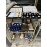 A LARGE QUANTITY OF CASED AND UNCASED FLATWARE