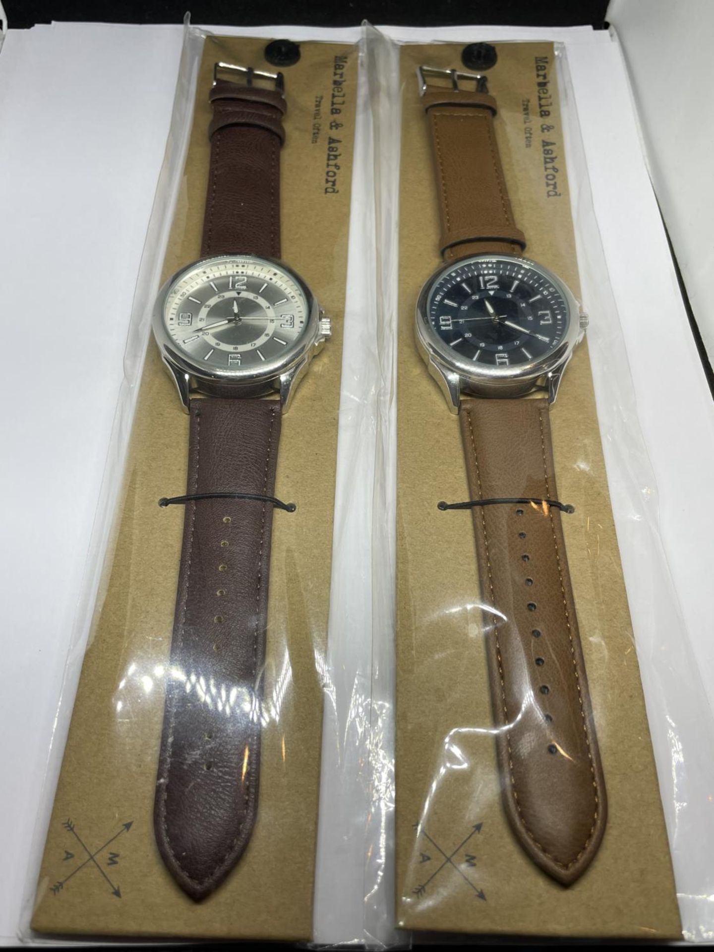 TWO NEW MARBELLA AND ASHFORD WRIST WATCHES