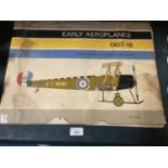A VINTAGE BOOK - THE EARLY AEROPLANES 1907-18, COMPLETE WITH COLOUR PLATES