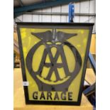 AN 'AA' CAR GARAGE ILLUMINATED BOX SIGN