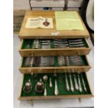 A VINTAGE GERMAN 'KRAMER' 110 PIECE SILVER PLATED CANTEEN OF CUTLERY