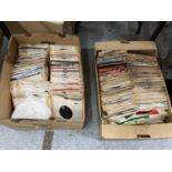TWO LARGE BOXES OF SINGLES TO INCLUDE FAMOUS ARTISTS