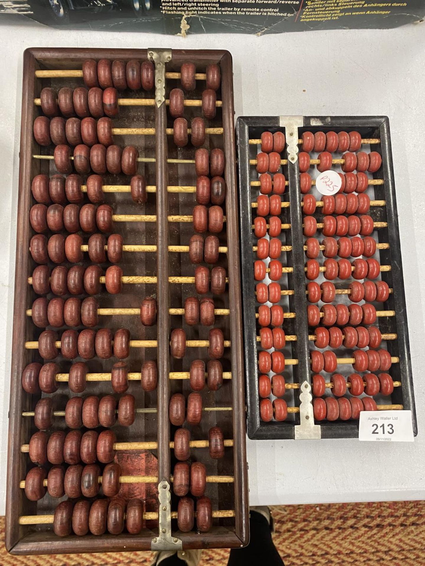TWO JAPANESE ABACUS WITH INSTRUCTIONS AND A BOOKLET - Image 2 of 2