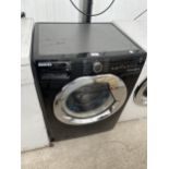 A BLACK HOOVER 9KG WASHING MACHINE