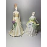 TWO COALPORT CERAMIC LADY FIGURES TO INCLUDE A LADIES OF FASHION & MODERN BRIDE COLLECTION - '