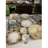 A MIXED COLLECTION OF CERAMICS AND GLASSWARE FEATURING ROYAL DOULTON W.R.MIDWINTER LTD AND
