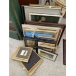 A LARGE ASSORTMENT OF FRAMED PRINTS AND PICTURES