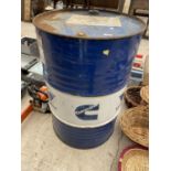 A 200L CUMMINS VALVOLINE OIL DRUM