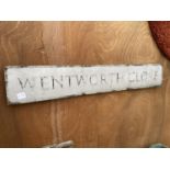 A VINTAGE 'WENTWORTH CLOSE' METAL ROAD SIGN