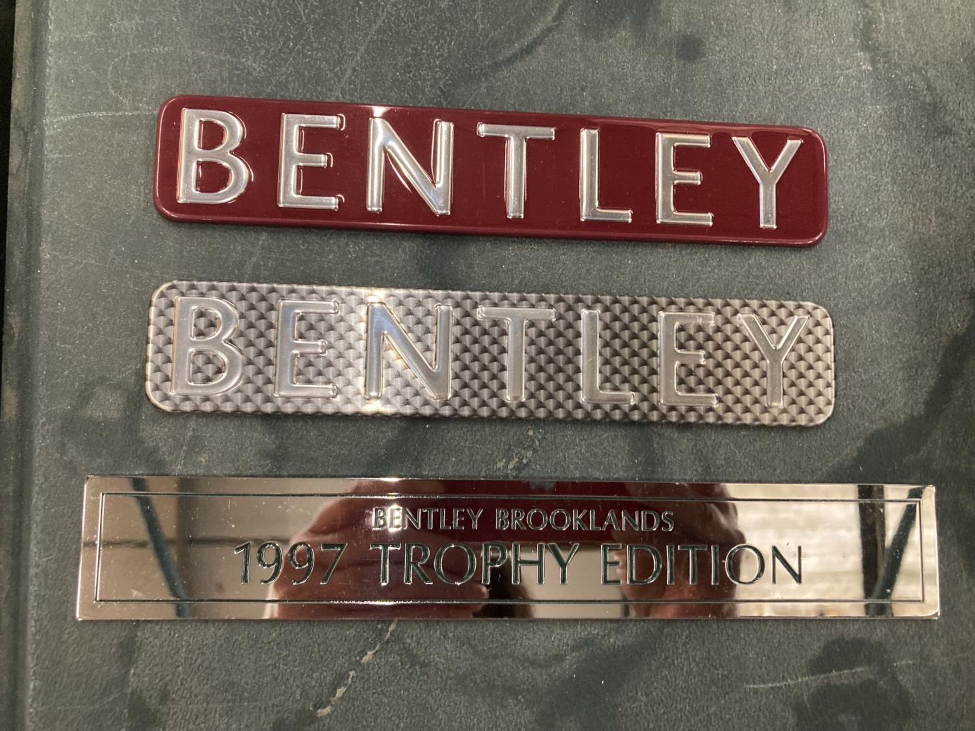 THREE BENTLEY CAR BADGES