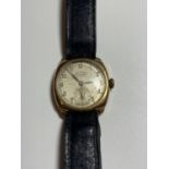 A 1930'S 9CT GOLD CASED 'ROTARY' SUPER-SPORTS 15 JEWELS WATCH