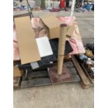 AN ASSORTMENT OF HOUSEHOLD CLEARANCE ITEMS TO INCLUDE SUITCASES AND A STOOL ETC