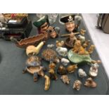 A COLLECTION OF WADE ITEMS TO INCLUDE A VIKINGBOAT, WHIMSIES, TORTOISES, ETC PLUS THREE SMALL