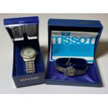 TWO BOXED WATCHES - GENTS 'SEKONDA' DATE WATCH & LADIES 'TISSOT' WATCH