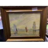 A VINTAGE MARITIME WATERCOLOUR SIGNED J COOPER 34CM X 29CM