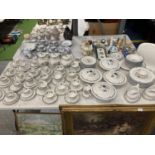 A LARGE QUANTITY OF ROYAL DOULTON 'OLD COLONY' DINNERWARE TO INCLUDE VARIOUS SIZED PLATES, LIDDED