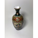 A 19TH CENTURY CHINESE CLOISONNE BOTTLE VASE, 19CM HEIGHT