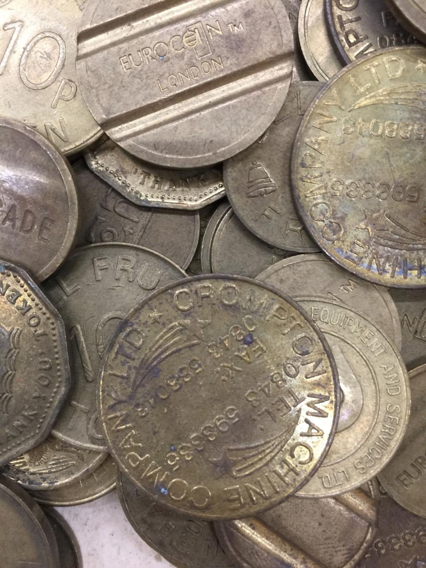 A COLLECTION OF VINTAGE TOKENS, SOME OF WHICH ARE RARE - Image 2 of 3