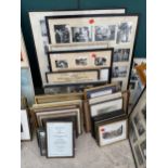 A LARGE ASSORTMENT OF FRAMED PRINTS AND PICTURES