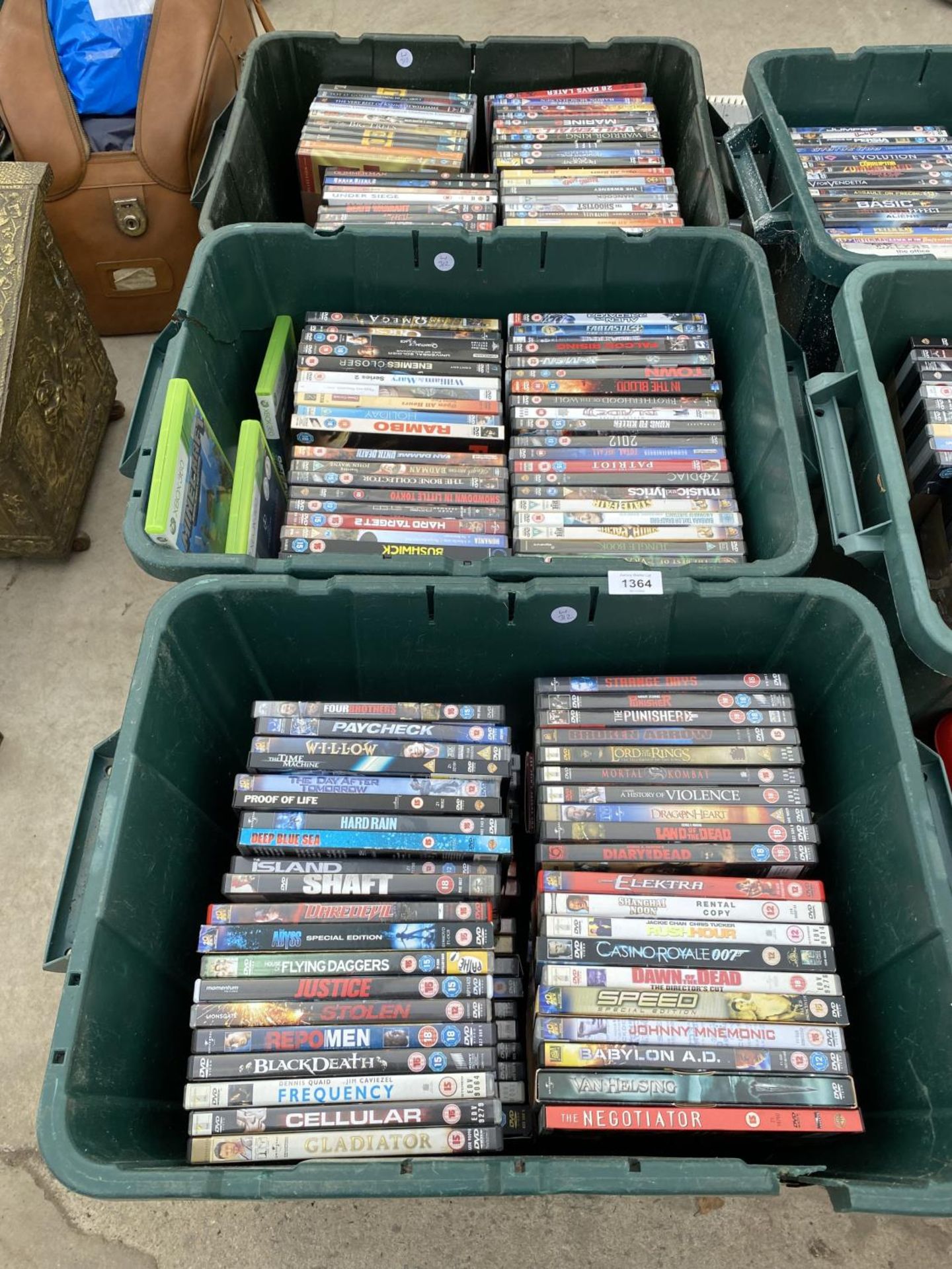 A LARGE ASSORTMENT OF DVDS