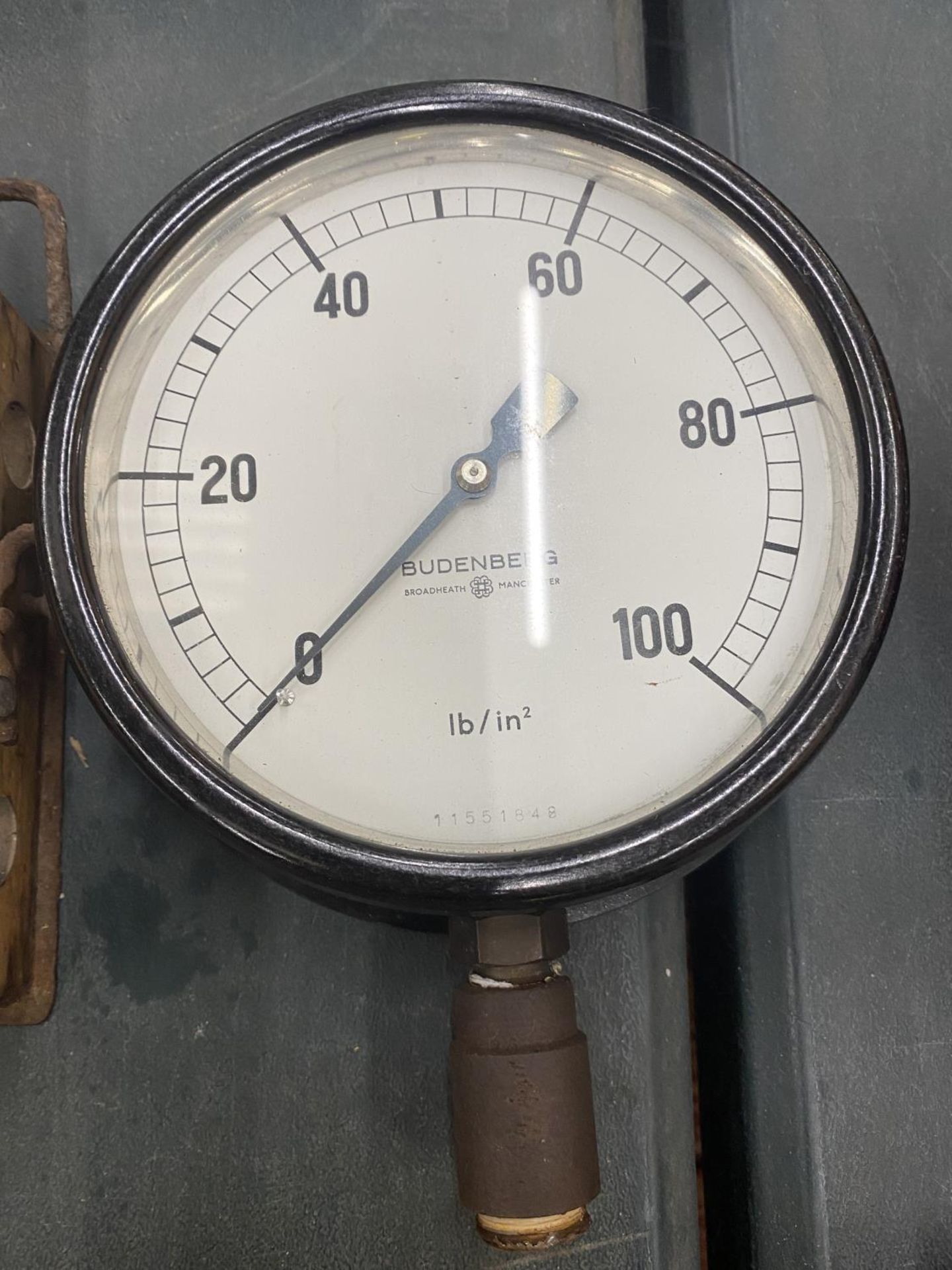 A VINTAGE RENAULT FOOT WARMER AND PRESSURE GUAGE