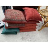 TWELVE VARIOUS SCATTER CUSHIONS