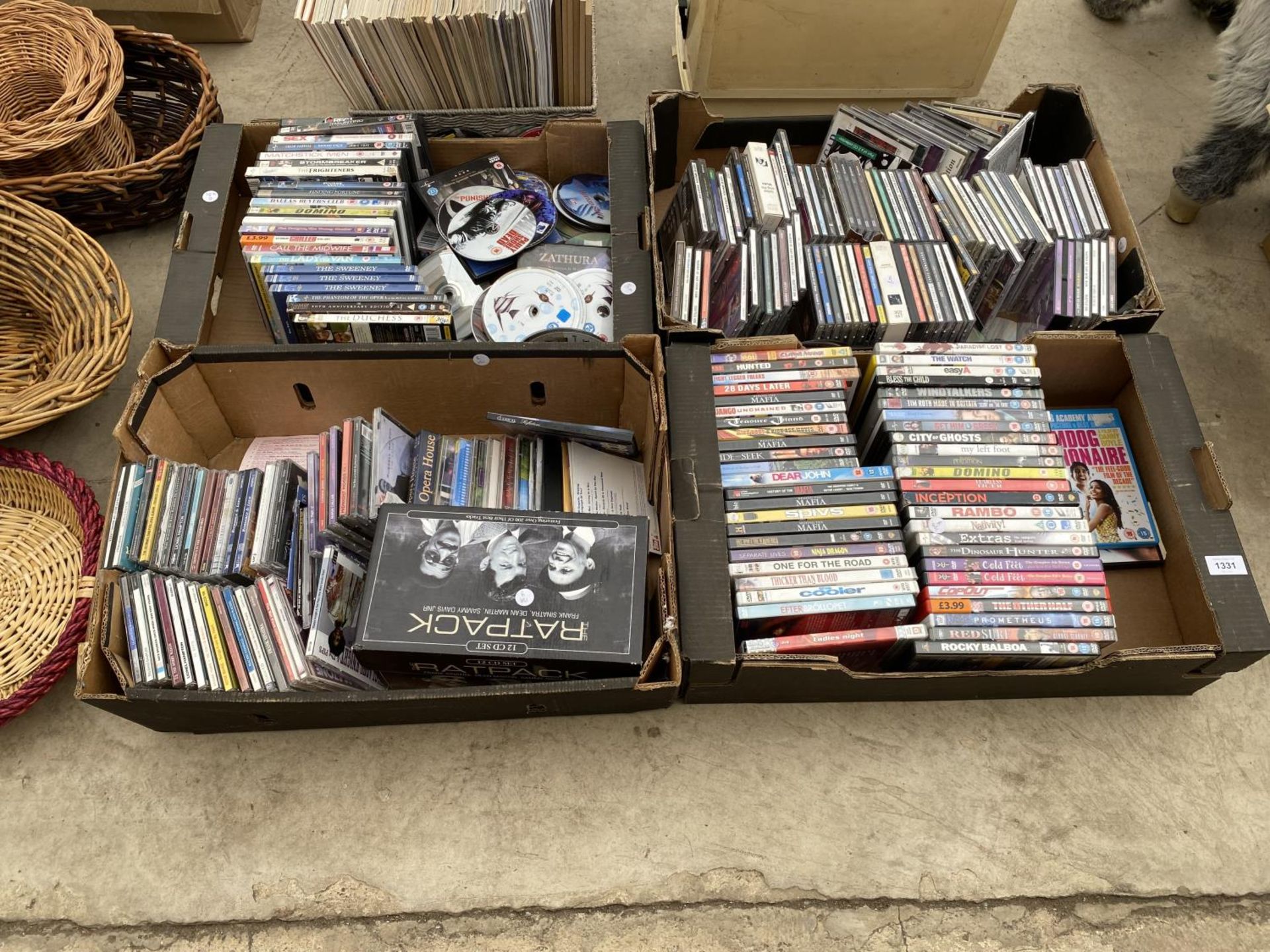 A LARGE ASSORTMENT OF CDS AND DVDS ETC