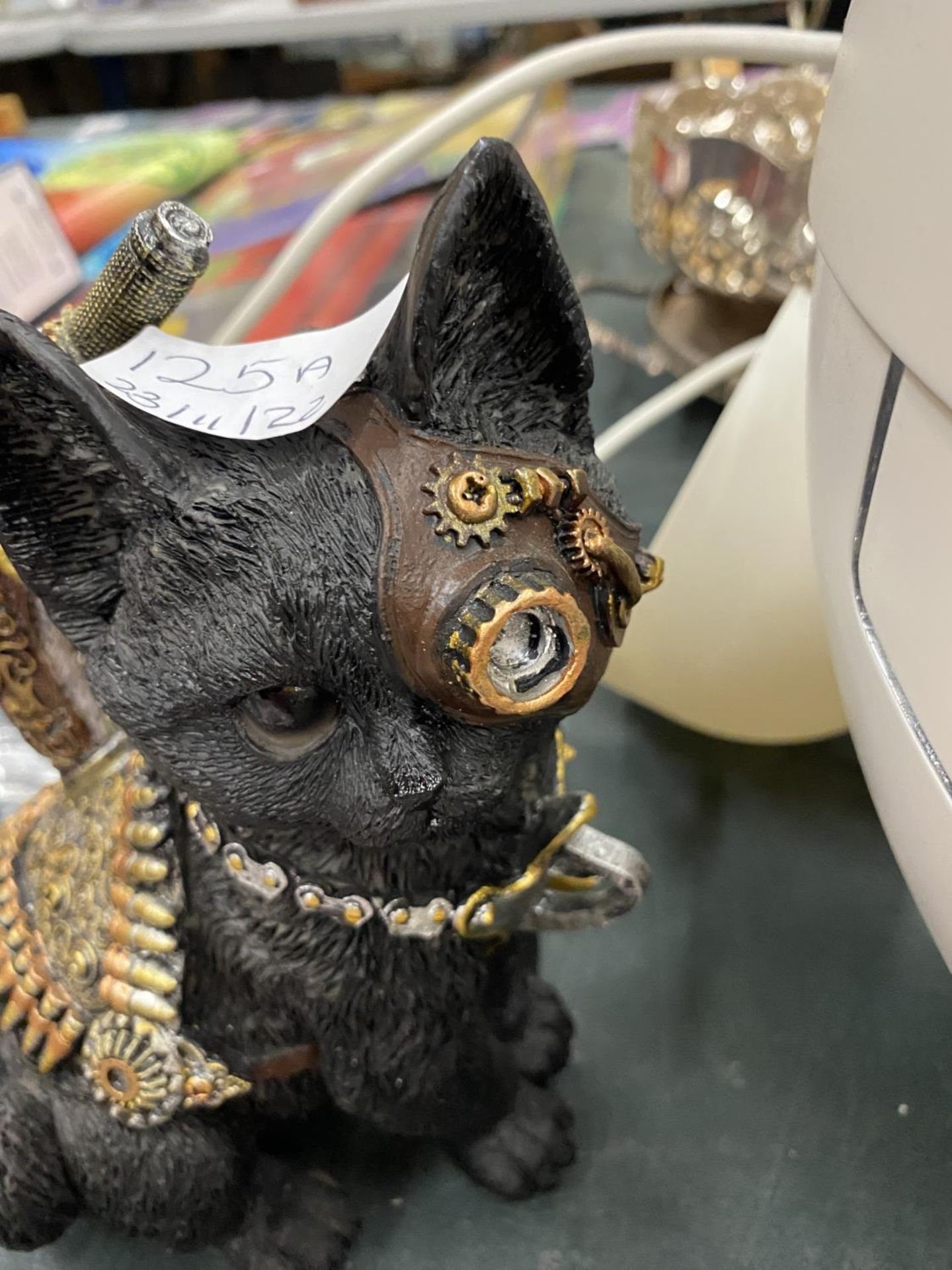 A STEAM PUNK STYLE CAT HEIGHT 18.5CM - Image 2 of 3