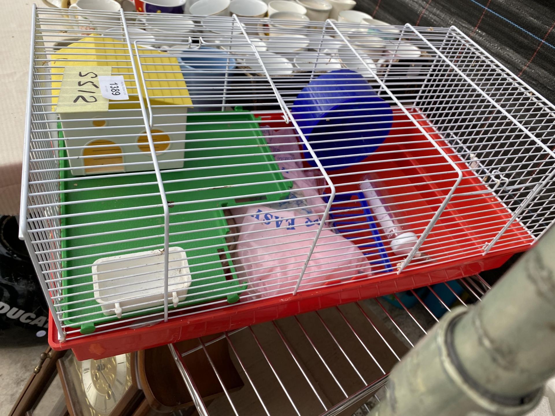 A HAMSTER CAGE WITH AN ASSORTMENT OF ACCESSORIES - Image 2 of 2