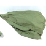 TWO OLIVE GREEN WATERPROOF PONCHOS, SUITABLE FOR SHOOTING AND FISHING AND A TYPEWRITER (3)