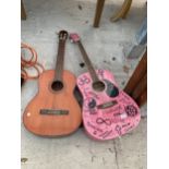 A RIKTER ACOUSTIC GUITAR AND A FURTHER YAMAHA ACOUSTIC GUITAR