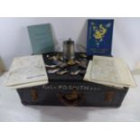 A COLLECTION OF EPHEMERA RELATING TO FLIGHT LIEUTENANT P.D. SMITH OF THE R.A.F. COMPRISING TRUNK,