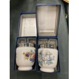 TWO ROYAL WORCESTER LARGE EGG CODDLERS IN ORIGINAL BOXES