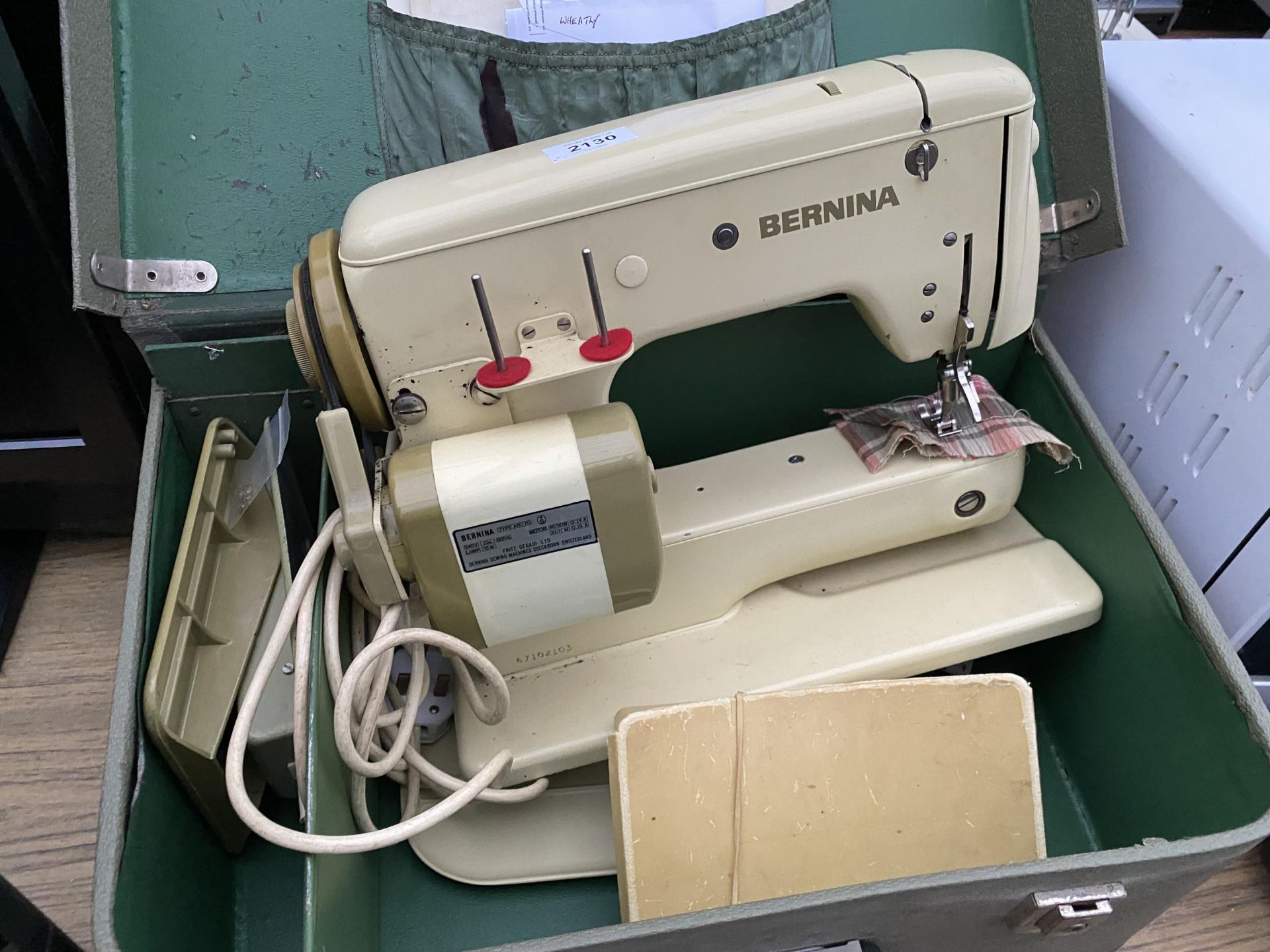 A RETRO BERNINA SEWING MACHINE WITH FOOT PEDAL - Image 2 of 3