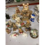 A LARGE COLLECTION OF RESIN TEDDY BEAR FIGURES