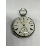 A HALLMARKED LONDON SILVER POCKET WATCH