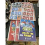 FIVE BELIEVED COMPLETE MATCH ATTACK TRADING CARD BINDERS