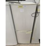 A WHITE UPRIGHT FRIDGE FREEZER