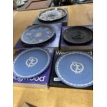 FIVE WEDGWOOD COLLECTOR'S OLYMPIC PLATES