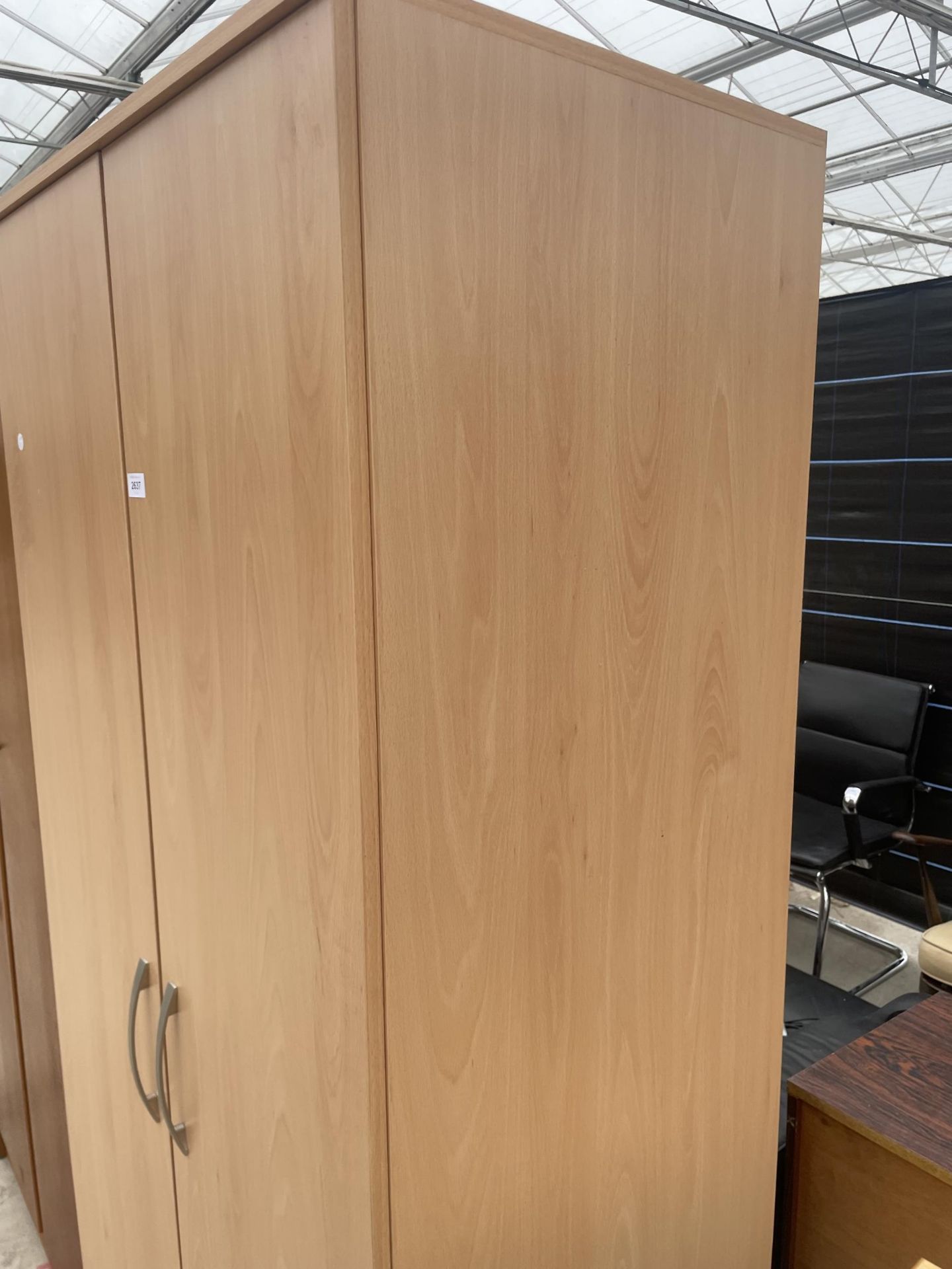 A MODERN TWO DOOR WARDROBE, 30" WIDE - Image 2 of 3