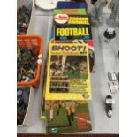 A QUANTITY OF FOOTBALL BOOKS AND ANNUALS TO INLUDE SHOOT!, KEVIN KEEGAN'S SOCCER ANNUAL, TE SUN