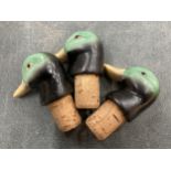 THREE DUCK HEAD CORKS