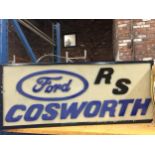 A FORD RS COSWORTH ILLUMINATED LIGHT BOX SIGN 76CM X 31CM X 10CM