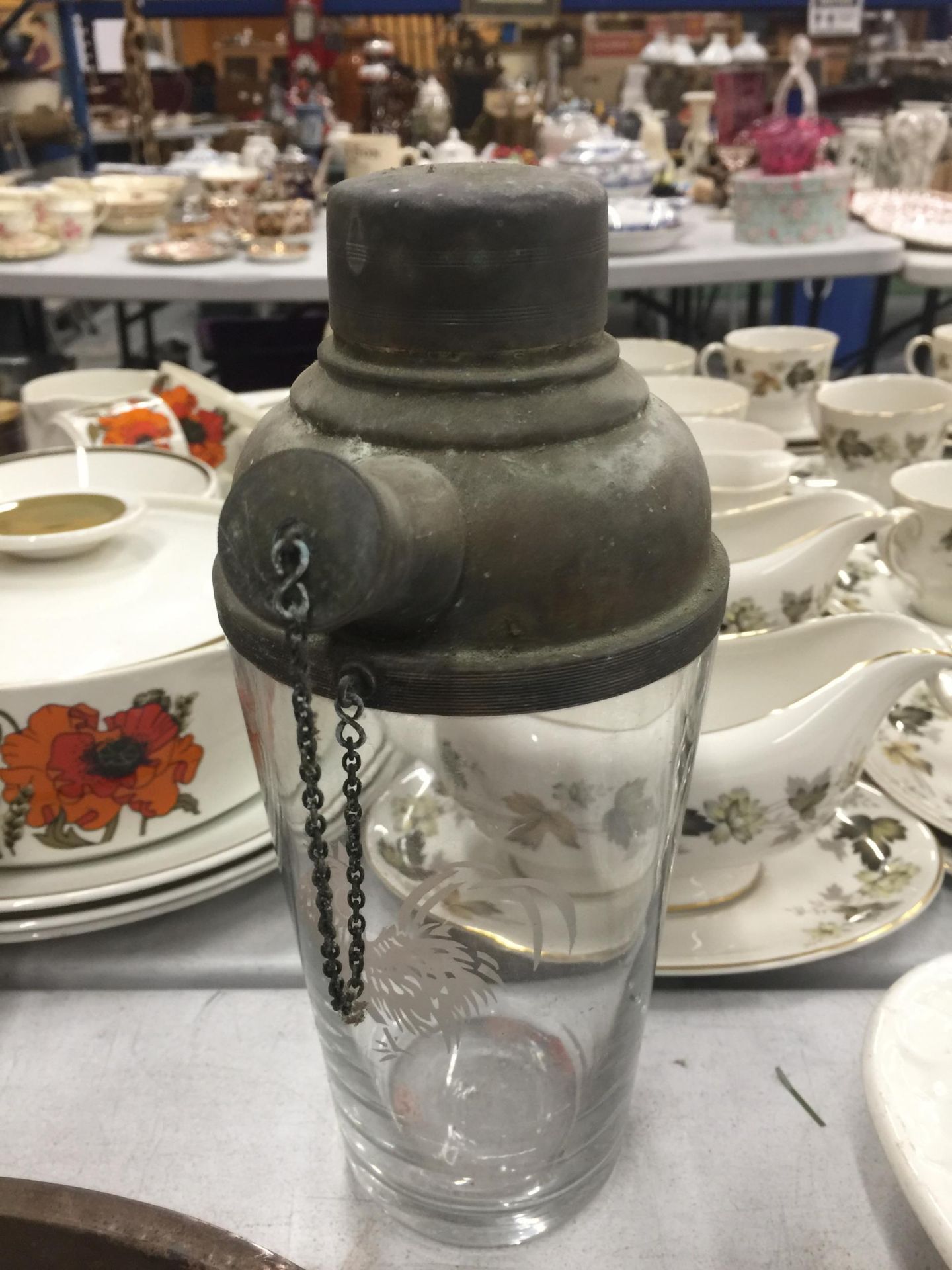 A QUANTITY OF 19TH CENTURY ARCTIC CANDLE LAMP HOLDERS, A SILVER PLATED FRUIT BOWL WITH EMBOSSED - Image 3 of 5