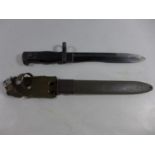 A SPANISH BAYONET FOR THE CETME 69 RIFLE, 22CM BOLO BLADE