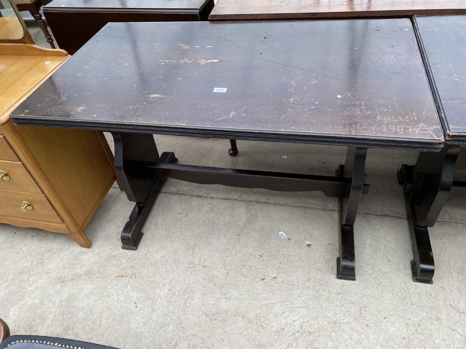 A PAIR OF MODERN PUB TABLES, 48 AND 28" EACH - Image 2 of 5