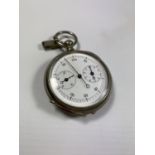 AN EARLY 20TH CENTURY CHROME POCKET PEDOMETER