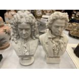 TWO ROBINSON AND LEADBETTER BUSTS HEIGHT 19CM