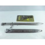 AN IMPERIAL GERMAN S98/05 BAYONET AND SCABBARD A/F AND A NEW SUPERKNIFE UTILITY KNIFE (2)